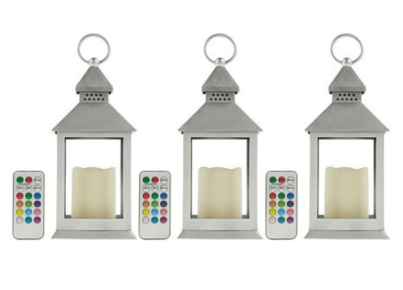 Color Changing Lanterns with Remote Control- Set of 3